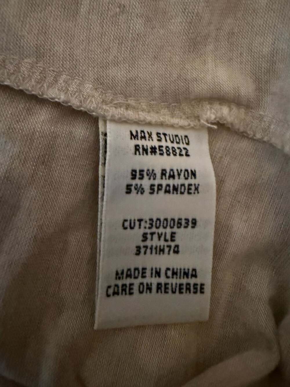 Max Studio Heathered Beige Cowl Neck Sleeveless Top Size M - Picture 6 of 7